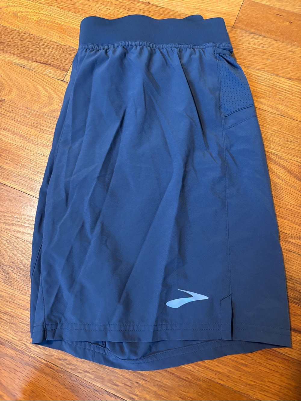 Brooks Men’s Navy Blue Athletic Running Shorts - 7”